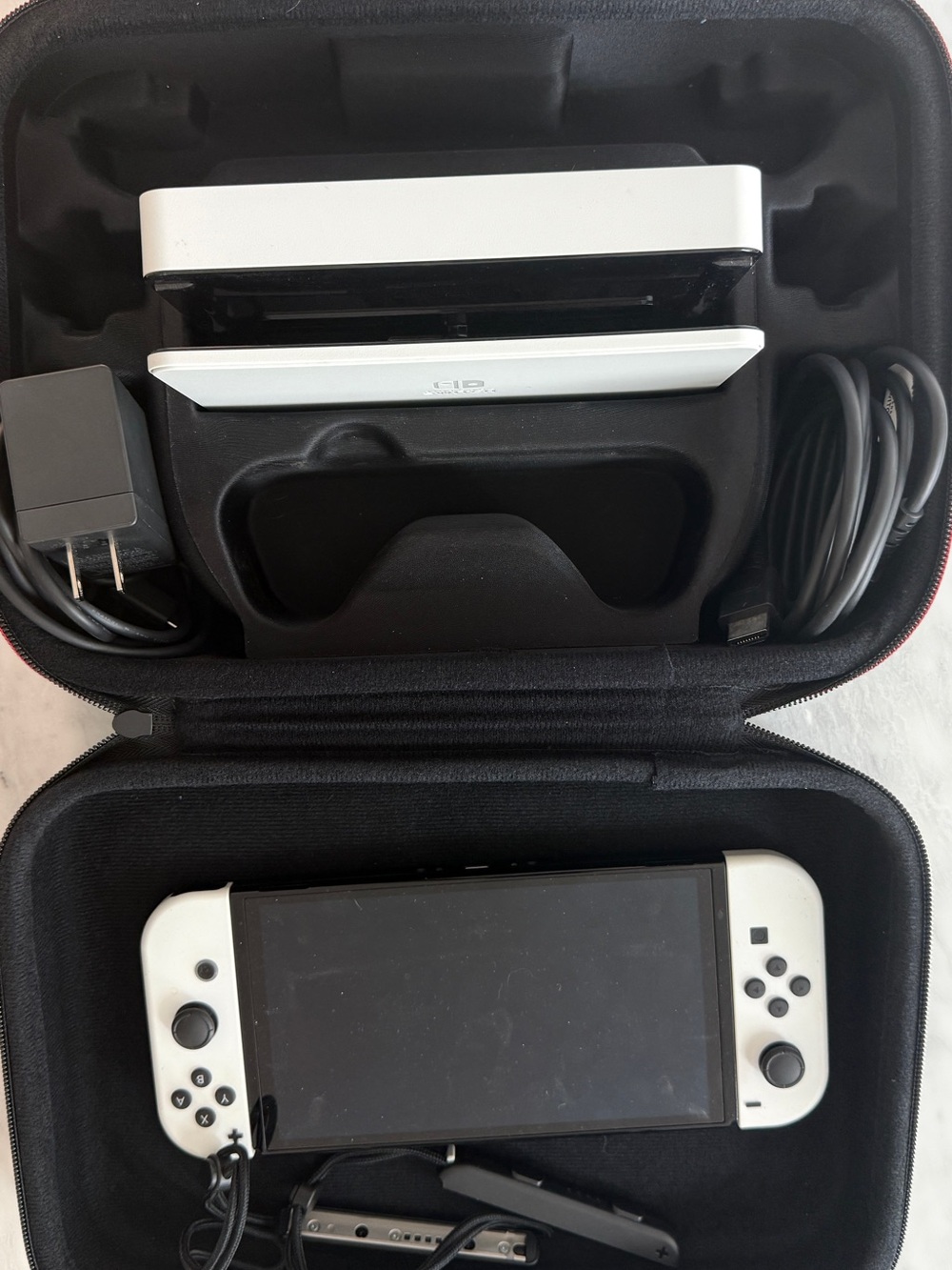 Nintendo Switch White Handheld Console with Docking Accessories